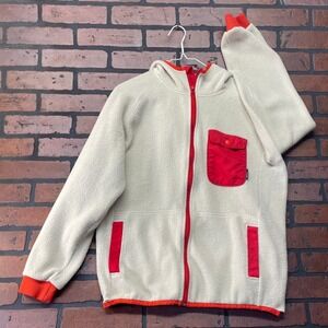 Cotopaxi Women's XL Cream Fleece Full-Zip Hooded Jacket Colorblock Outdoor